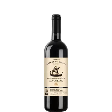 法国朗格多克AOP等级圣马丁龙船.将军干红葡萄酒750ml*1瓶赤霞珠红酒