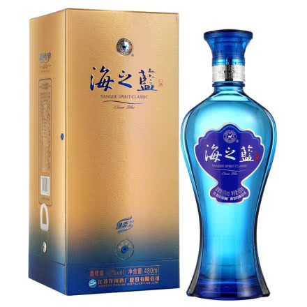 洋河52度蓝色经典海之蓝（二次包装，含一只手提袋）480ml*2瓶