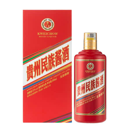 53°贵州民族酱酒五彩缤纷（富贵红）酱香型粮食酒500ml