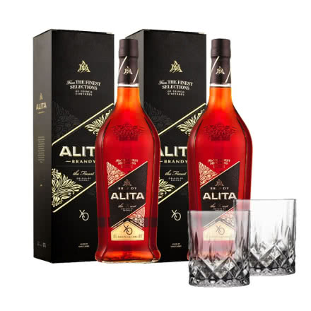 原装进口洋酒 ALTA艾莉塔白兰地700ml 法国烈酒 艾莉塔XO【买一瓶送一瓶】到手2瓶