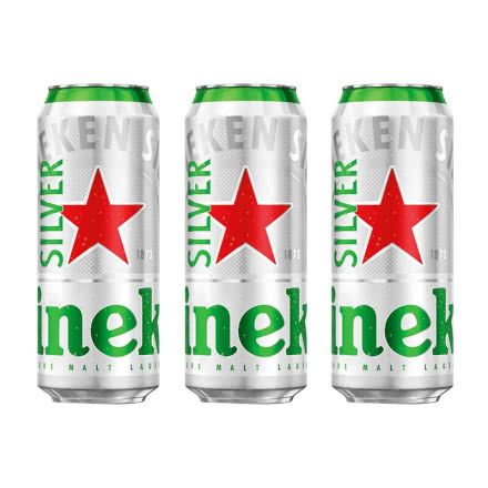 喜力星银（Heineken Silver）啤酒500ml*3听