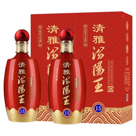 山西汾阳王 42度清雅15 清香型白酒 500ml*2瓶