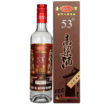 陈高呐台湾高粱酒 53度 500ml 清香型 台湾原产进口白酒