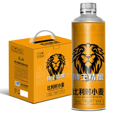 燕京啤酒 12度狮王精酿比利时小麦 1L（6桶装）