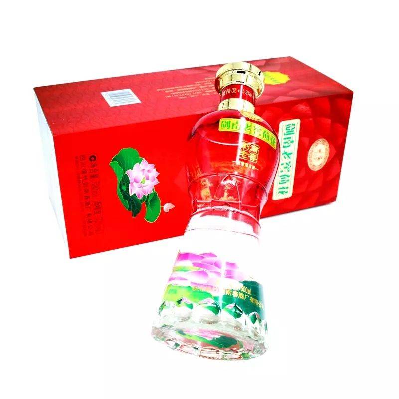 52度绵竹剑南春剑南老窖红荷花酒浓香型整箱白酒500ml6瓶